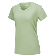 Carica l&#39;immagine nel visualizzatore di Gallery, Maglia con scollo a V a raffreddamento istantaneo da donna -Verde chiaro - Ozerty

