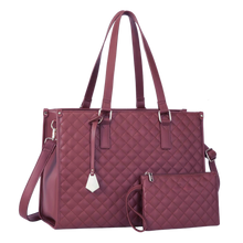 Load image into Gallery viewer, Borsa Tote bag con scomparto isolato -Borgogna - Ozerty
