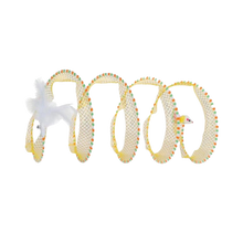 Load image into Gallery viewer, Tunnel interattivo compatto per gatti -Strisce gialle - Ozerty
