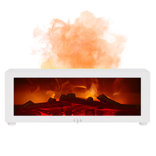 Load image into Gallery viewer, Diffusore di Oli Essenziali a LED con Simulazione di Camino -Bianco - Ozerty
