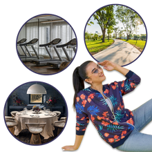 Load image into Gallery viewer, Giacca bomber a maniche lunghe a fiori
 - Ozerty
