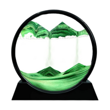 Load image into Gallery viewer, Quadro Ipnotico di Sabbia in Movimento -Verde con cornice nera/25 x 26 cm Verde con cornice nera/18 x 19 cm - Ozerty
