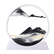 Load image into Gallery viewer, Quadro Ipnotico di Sabbia in Movimento -Nero con cornice bianca/18 x 19 cmNero con cornice bianca/25 x 26 cm  - Ozerty
