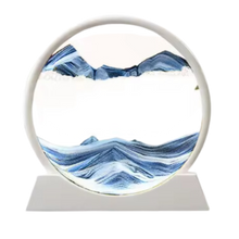 Load image into Gallery viewer, Quadro Ipnotico di Sabbia in Movimento -Blu con cornice bianca/18 x 19 cmBlu con cornice bianca/25 x 26 cm  - Ozerty
