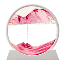 Load image into Gallery viewer, Quadro Ipnotico di Sabbia in Movimento -Rosa con cornice bianca/18 x 19 cmRosa con cornice bianca/25 x 26 cm  - Ozerty
