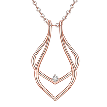 Load image into Gallery viewer, Ciondolo Porta Anelli Minimalista -Oro rosa - Ozerty
