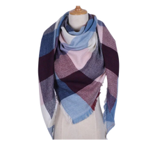 Load image into Gallery viewer, Sciarpa in cashmere a quadri effetto mohair -Amsterdam - Ozerty
