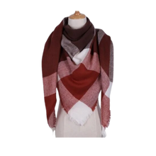 Load image into Gallery viewer, Sciarpa in cashmere a quadri effetto mohair -Bucarest - Ozerty
