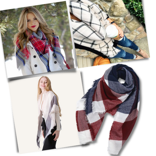 Sciarpa in cashmere a quadri effetto mohair - Ozerty