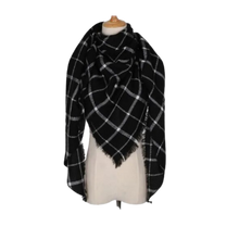Load image into Gallery viewer, Sciarpa in cashmere a quadri effetto mohair -Stoccolma - Ozerty

