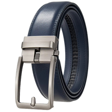 Load image into Gallery viewer, Cintura in Pelle Senza Fori -Blu navy - Ozerty
