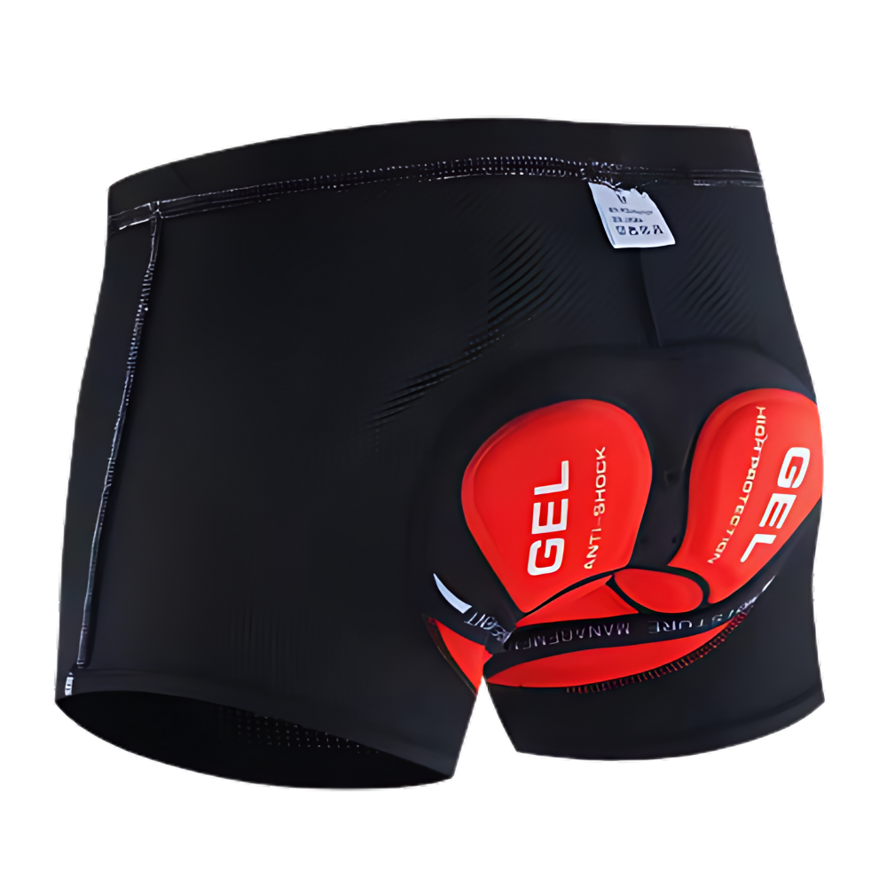 Pantaloncino da bici imbottito senza cuciture -Rosso/XSRosso/SRosso/MRosso/LRosso/XLRosso/2XLRosso/3XLRosso/4XL - Ozerty