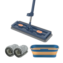Carica l&#39;immagine nel visualizzatore di Gallery, Mocio autoavvolgenti con secchio -Mocio blu con secchio - Ozerty
