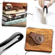Load image into Gallery viewer, Elegante segnalibro personalizzato in pelle magnetica - Ozerty
