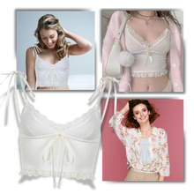 Carica l&#39;immagine nel visualizzatore di Gallery, Morbido top in pizzo alla moda - Ozerty
