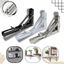 Load image into Gallery viewer, Eleganti staffe pieghevoli a muro per ripiani - Ozerty
