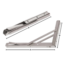 Load image into Gallery viewer, Eleganti staffe pieghevoli a muro per ripiani - Ozerty
