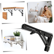 Load image into Gallery viewer, Eleganti staffe pieghevoli a muro per ripiani - Ozerty
