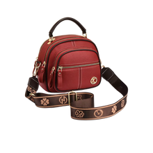 Load image into Gallery viewer, Borsa a tracolla vegana senza tempo -Rosso - Ozerty
