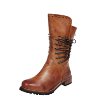 Load image into Gallery viewer, Stivaletti in Pelle PU Vintage -Marrone/EU35Marrone/EU36Marrone/EU37Marrone/EU38Marrone/EU39Marrone/EU40Marrone/EU41Marrone/EU42Marrone/EU43 - Ozerty
