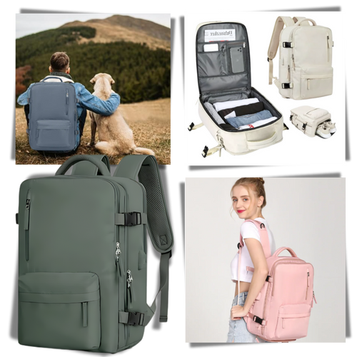 Zaino da viaggio impermeabile con ricarica USB - Ozerty