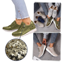 Load image into Gallery viewer, Scarpe da ginnastica con zeppa in strass - Ozerty
