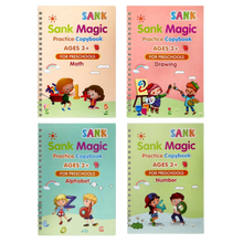 Load image into Gallery viewer, Quaderni di Pratica con Solchi Scrivibili e Cancellabili -Inglese 4 Libri - Ozerty
