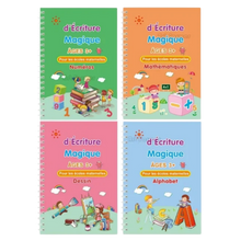 Load image into Gallery viewer, Quaderni di Pratica con Solchi Scrivibili e Cancellabili -Francese 4 libri - Ozerty
