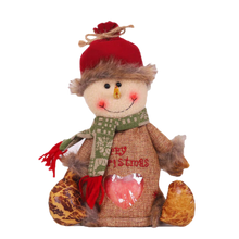 Load image into Gallery viewer, Borsa Regalo Natalizia Riutilizzabile con Chiusura a Zip -Pupazzo di neve - Ozerty
